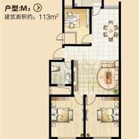 3室2厅2卫  128平米